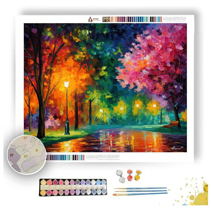 COLORFUL SUNSET GARDEN - Paint by Numbers Full Kit