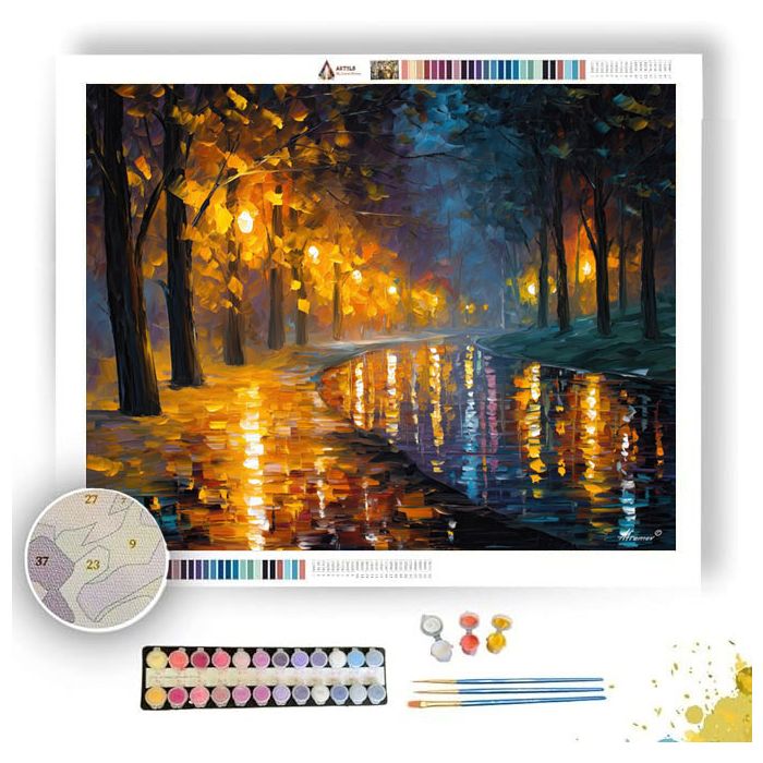 GOLDEN REFLECTION PATH - Paint by Numbers Full Kit