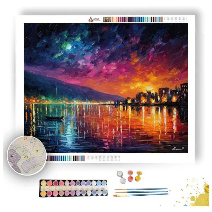 AURORA OVER THE LAKE - Paint by Numbers Full Kit