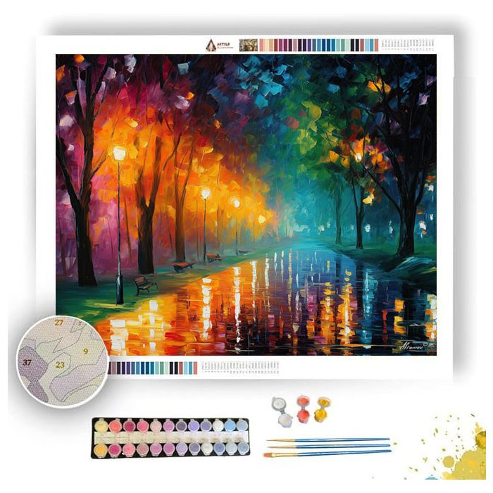 RAINBOW EVENING LANE - Paint by Numbers Full Kit