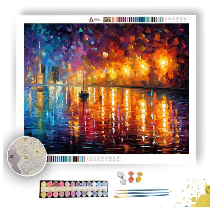 DREAMING LAKESIDE GLOW - Paint by Numbers Full Kit