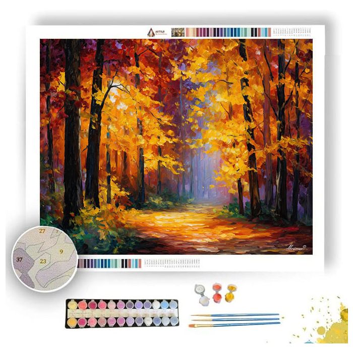 PATH OF AUTUMN GLOW - Paint by Numbers Full Kit