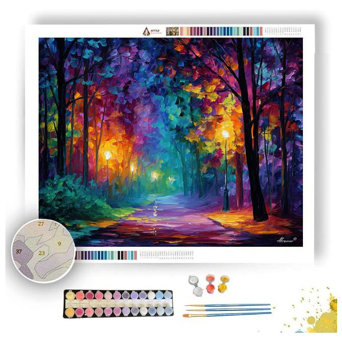 RAINBOW FOREST TRAIL - Paint by Numbers Full Kit