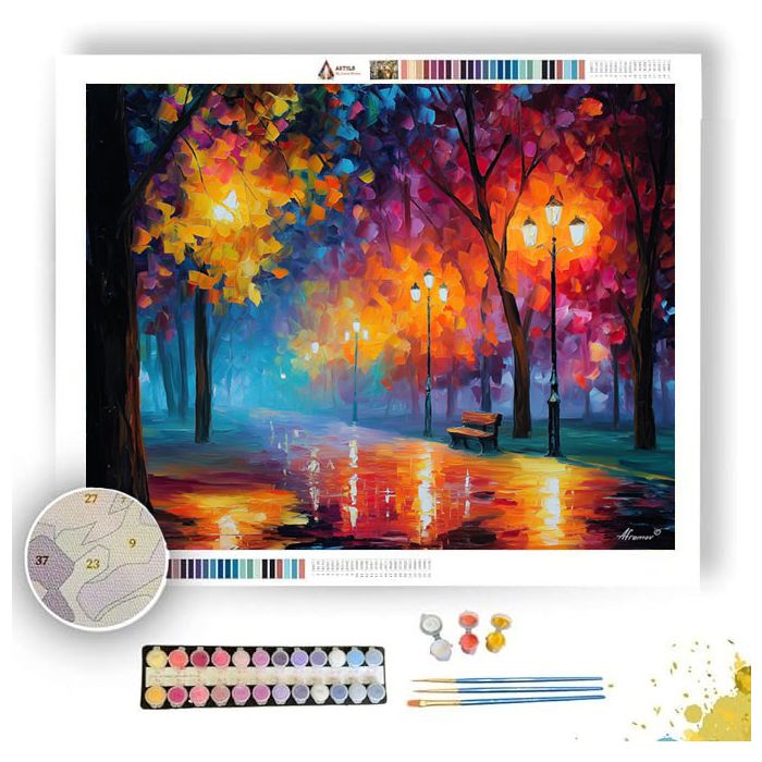 SHIMMERING PARK EVENING - Paint by Numbers Full Kit