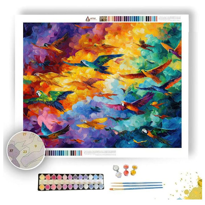 FLIGHT OF COLORS - Paint by Numbers Full Kit