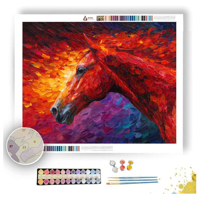 THE RED HORSE DREAM - Paint by Numbers Full Kit