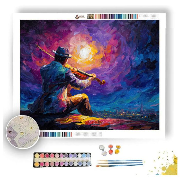 MOONLIT MUSICIAN - Paint by Numbers Full Kit