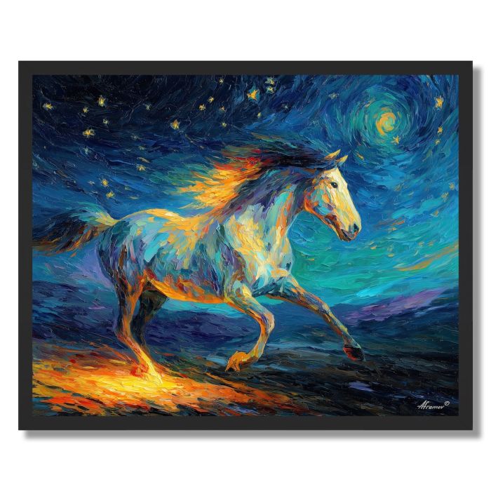 THE GOLDEN HORSE SKY - FRAMED