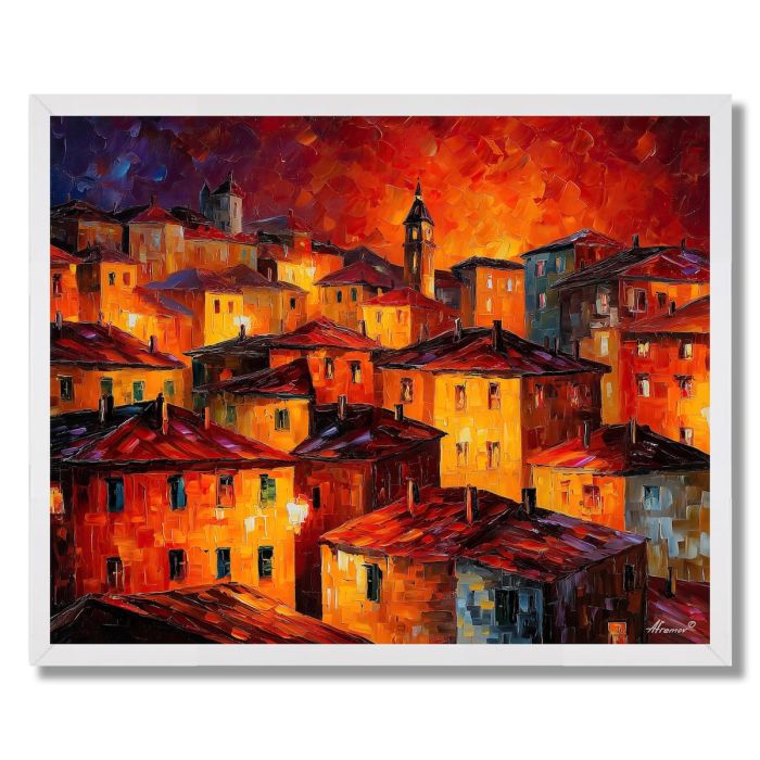 THE RED ROOFTOPS - FRAMED