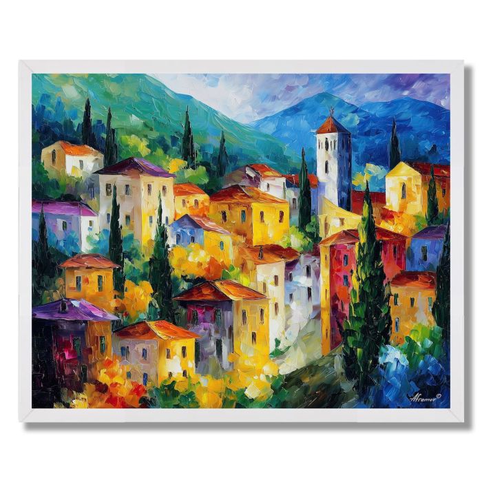 THE VILLAGE OF COLORS - FRAMED