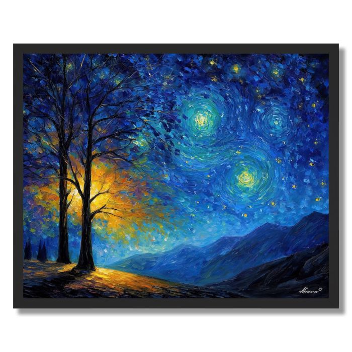 BLUE STARRY SKY - FRAMED
