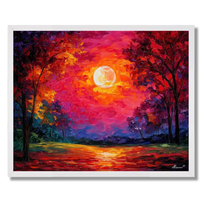 THE RED MOON SKY - FRAMED