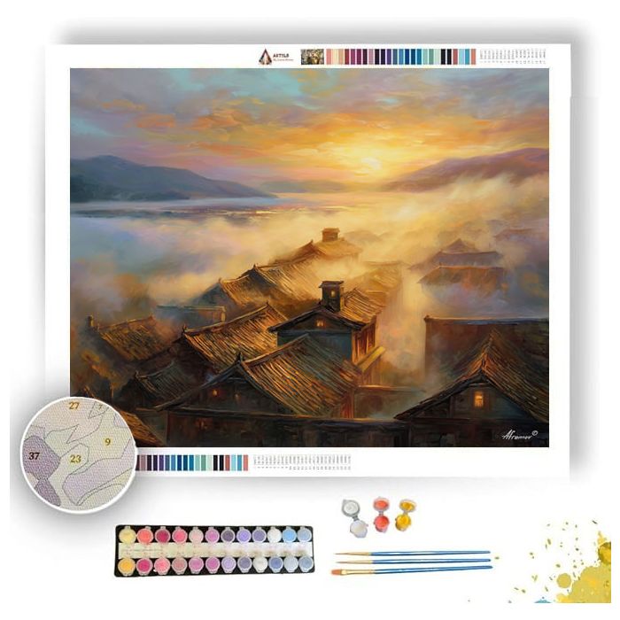 PALACE OF MORNING MIST - Paint by Numbers Full Kit