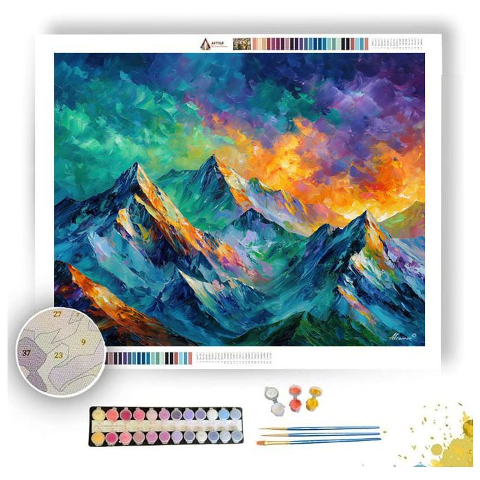 MOUNTAIN SONG IN COLORS - Paint by Numbers Full Kit