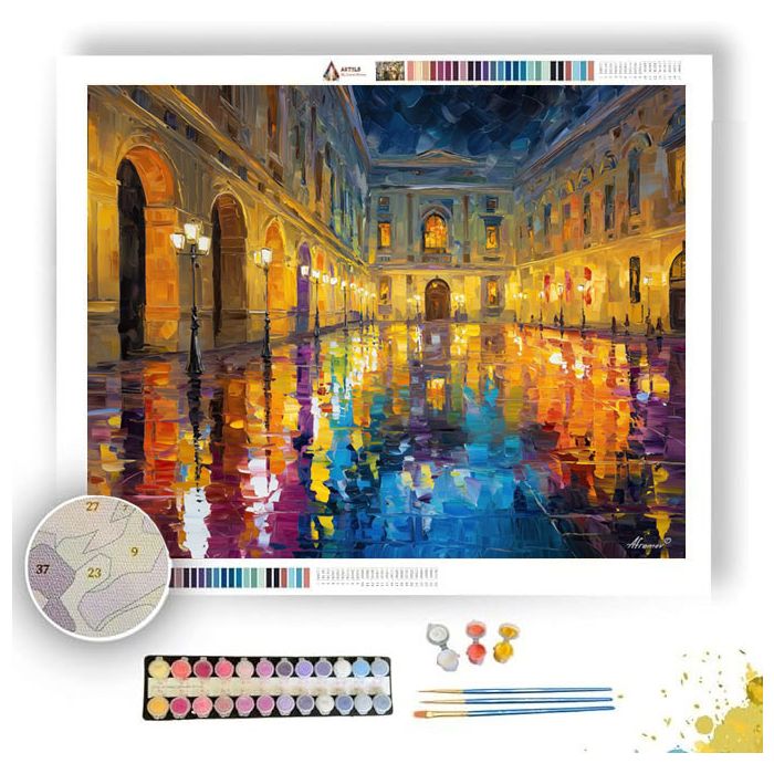 RAINBOW IN THE PALACE COURT - Paint by Numbers Full Kit