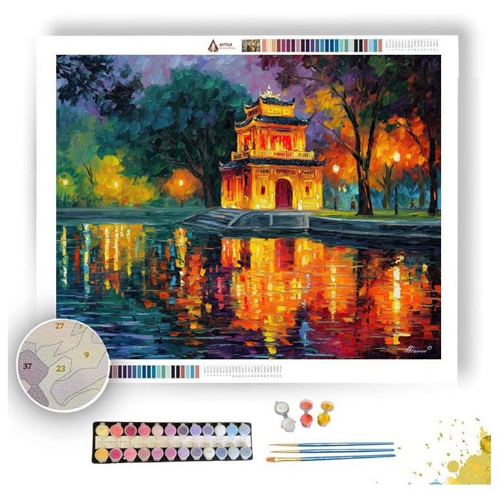 IMPERIAL GARDEN AT DUSK - Paint by Numbers Full Kit