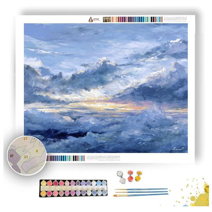 SILVER SKY AT DAWN - Paint by Numbers Full Kit
