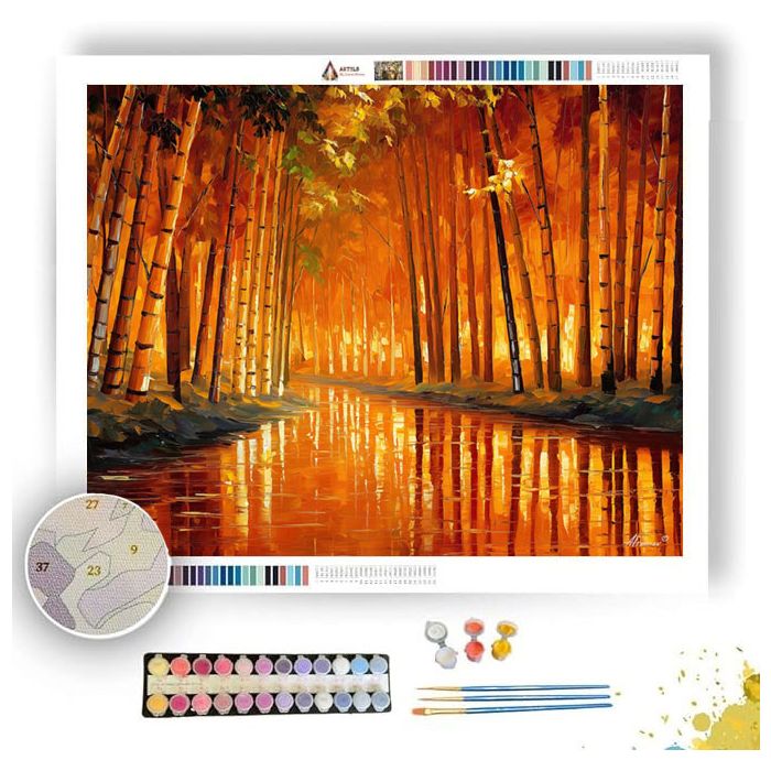 THE GOLDEN BAMBOO GROVE - Paint by Numbers Full Kit