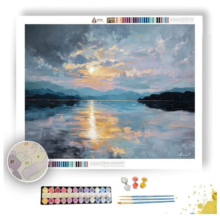 REFLECTIONS IN WHITE LIGHT - Paint by Numbers Full Kit