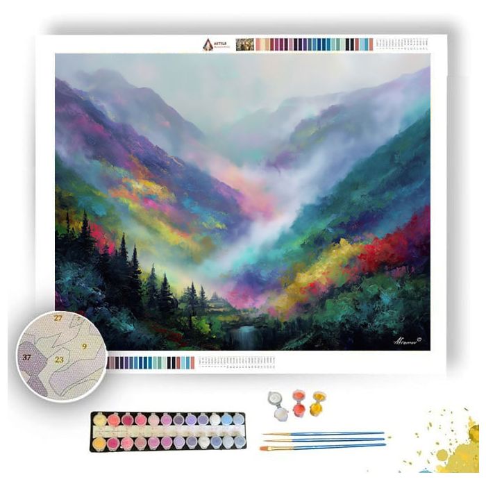 VALLEY OF SHADOWS AND LIGHT - Paint by Numbers Full Kit
