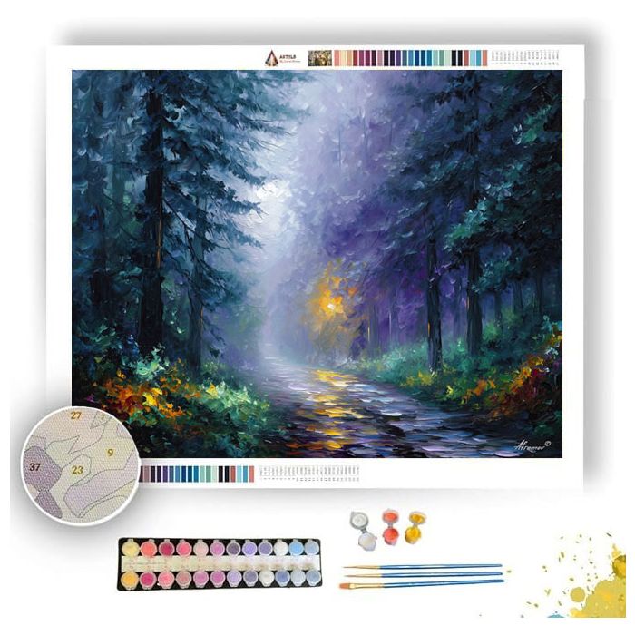 LANE THROUGH THE MIST - Paint by Numbers Full Kit