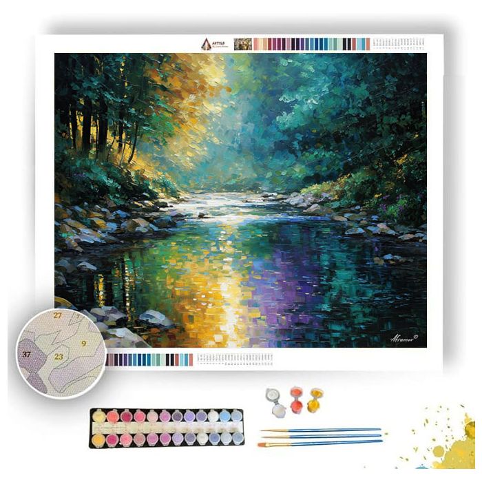 SILENT STREAM OF LIGHT - Paint by Numbers Full Kit
