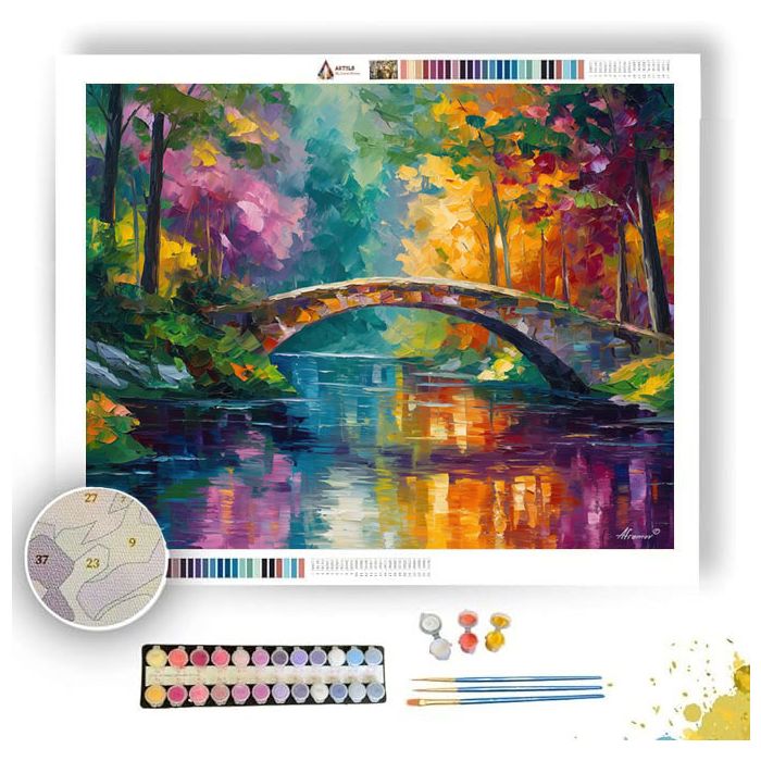 BRIDGE OF TRANQUIL COLORS - Paint by Numbers Full Kit