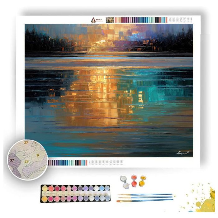 TWILIGHT IN GOLD - Paint by Numbers Full Kit