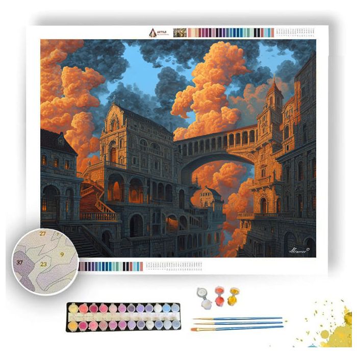 CITY OF LIGHT AND SHADOW - Paint by Numbers Full Kit