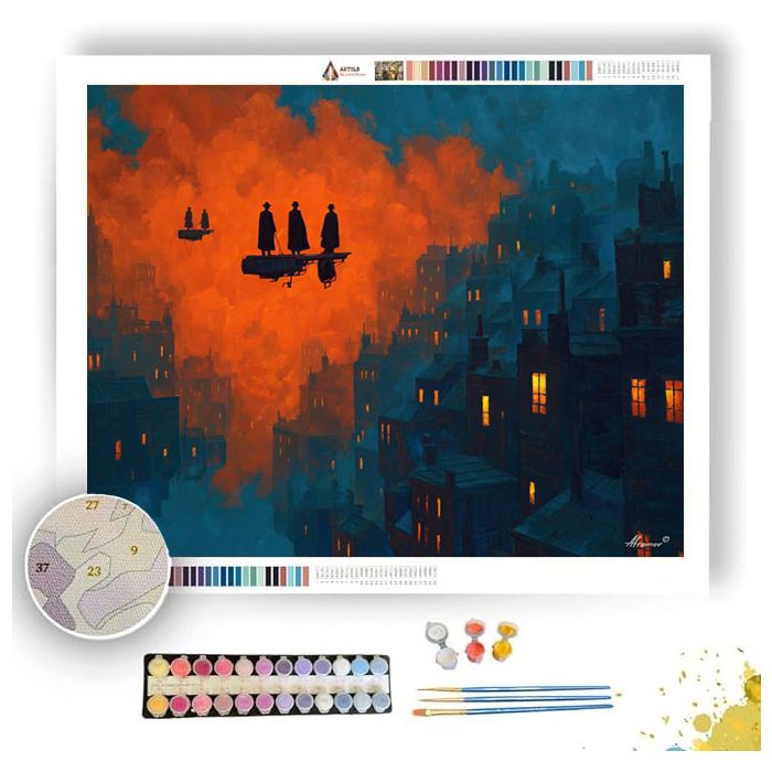FLOATING OVER THE CITY - Paint by Numbers Full Kit
