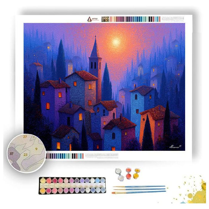 MOONLIGHT VILLAGE - Paint by Numbers Full Kit