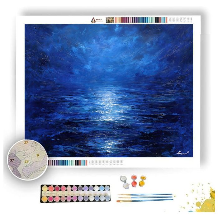 COBALT REFLECTIONS - Paint by Numbers Full Kit