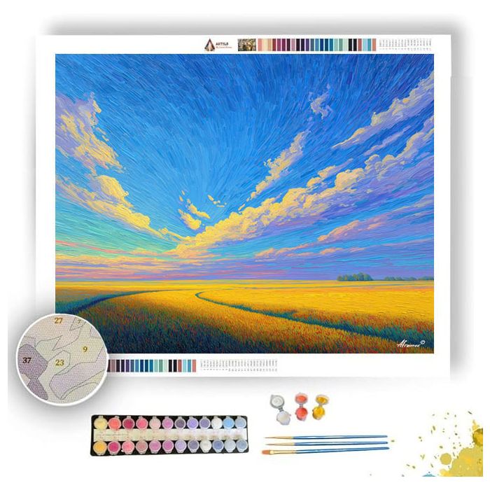 HORIZON IN GOLD - Paint by Numbers Full Kit