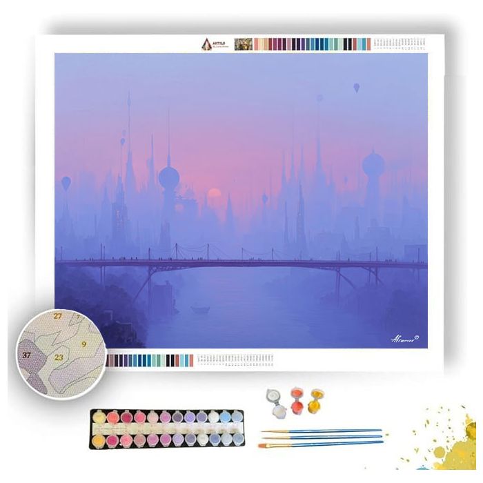 LAVENDER SKYLINE - Paint by Numbers Full Kit