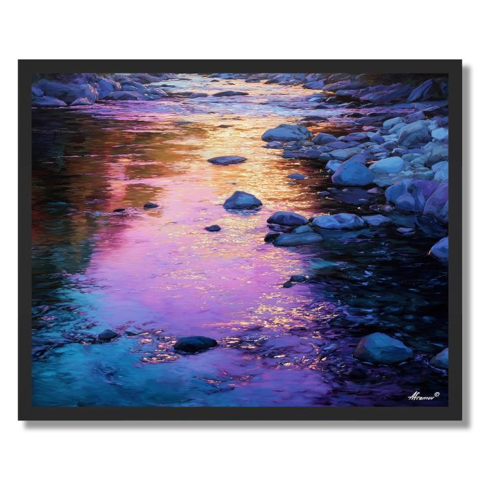 VIOLET STREAM - FRAMED