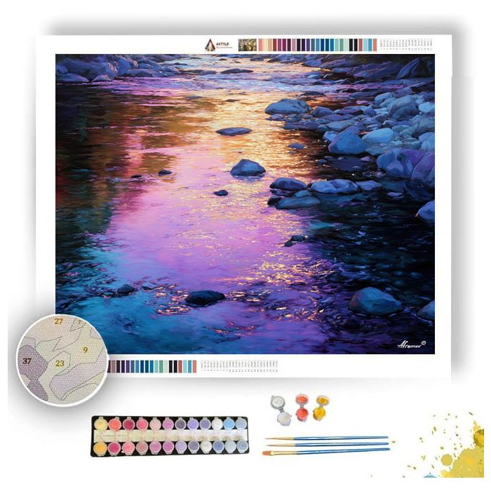 VIOLET STREAM - Paint by Numbers Full Kit