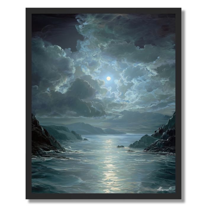 MOONLIGHT RISING - FRAMED