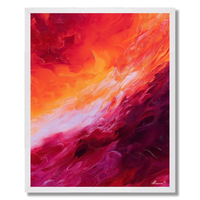 CRIMSON DREAMSCAPE - FRAMED