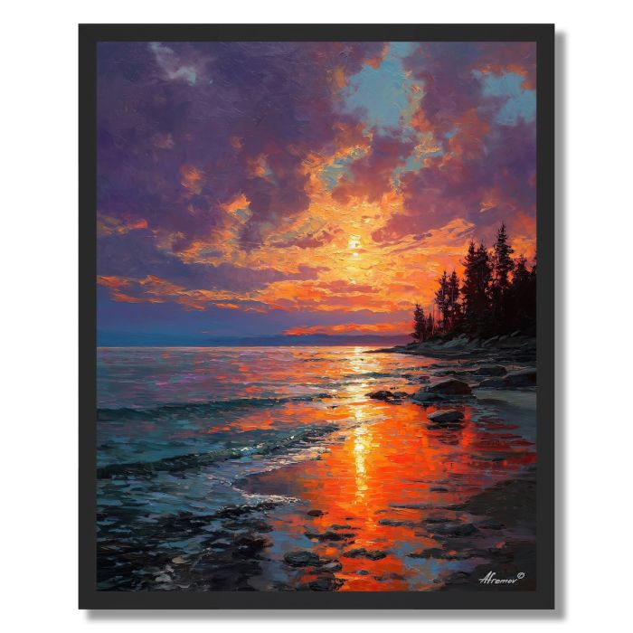 SCARLET SHORE - FRAMED