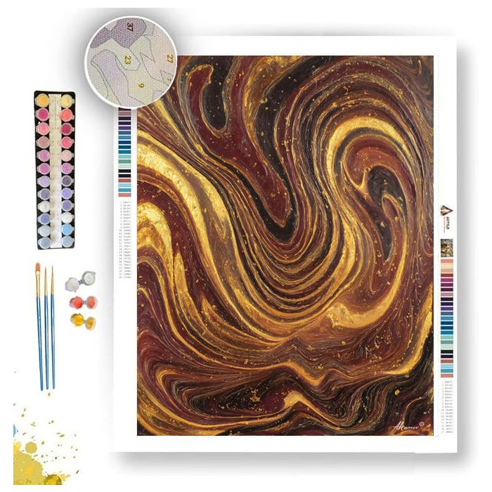 GOLDEN CURRENTS - Paint by Numbers Full Kit