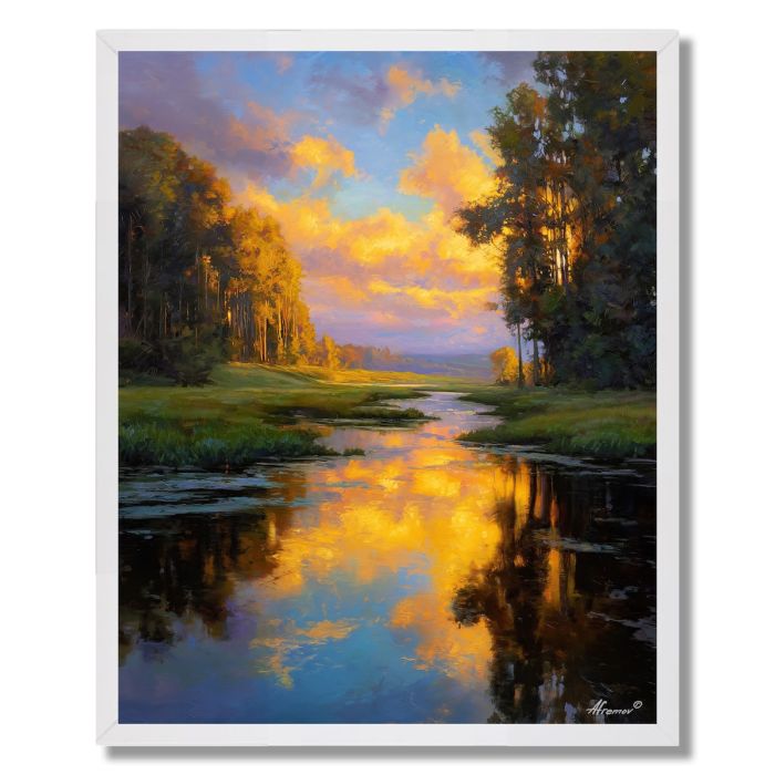 GOLDEN REFLECTIONS - FRAMED