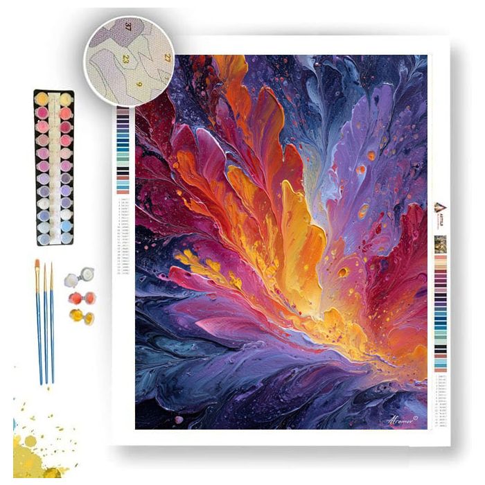 HARMONY IN FLAME - Paint by Numbers Full Kit