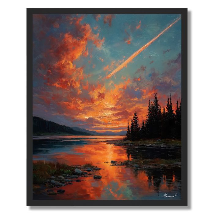 FLAMES OF EVENING - FRAMED