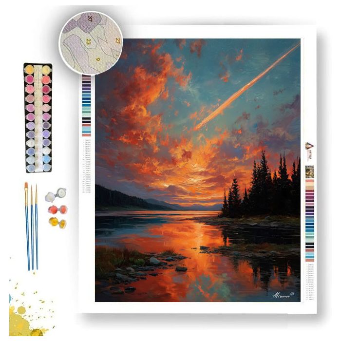 FLAMES OF EVENING - Paint by Numbers Full Kit
