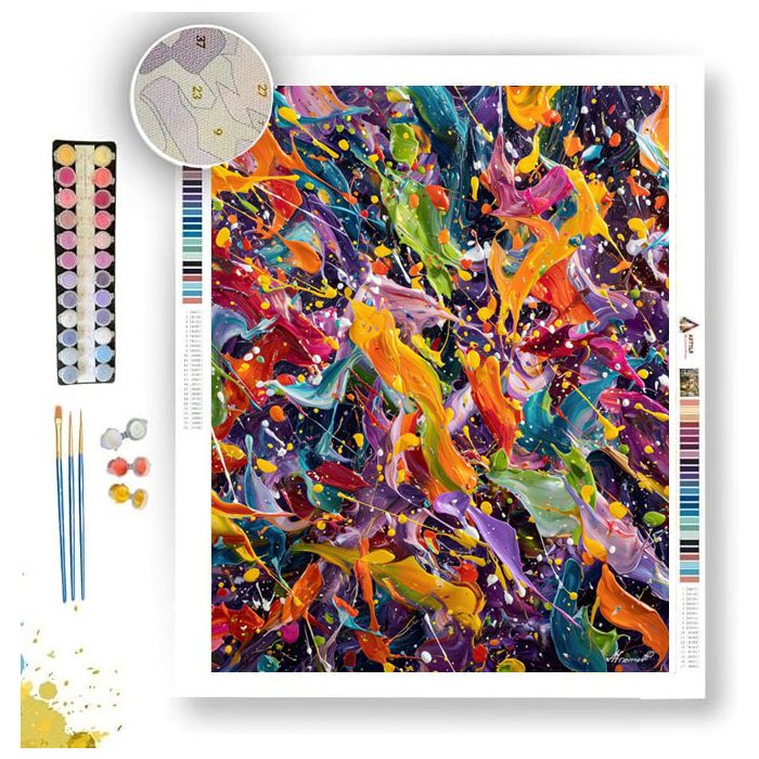 WHIRLING COLORS - Paint by Numbers Full Kit
