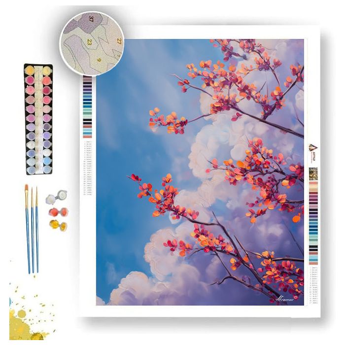 RISING BLOSSOMS - Paint by Numbers Full Kit