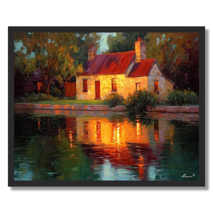 COTTAGE REFLECTION - FRAMED