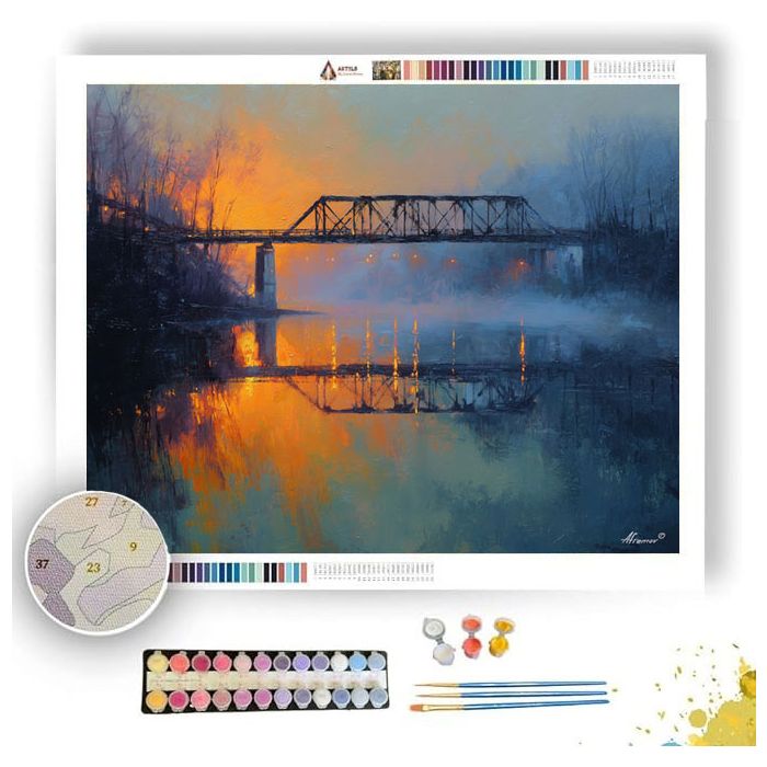 BRIDGE AT DAWN - Paint by Numbers Full Kit