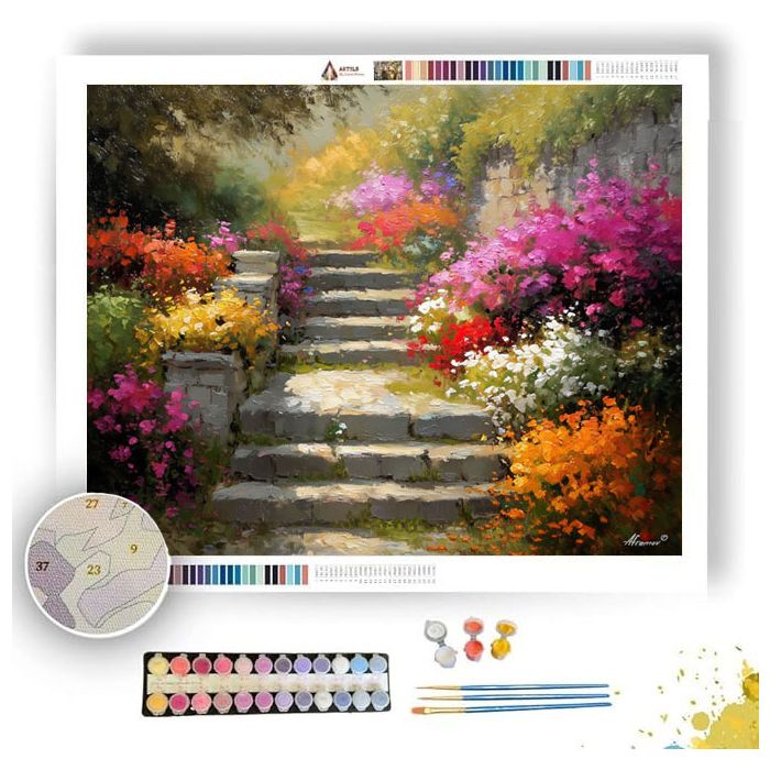 GARDEN STAIRS - Paint by Numbers Full Kit