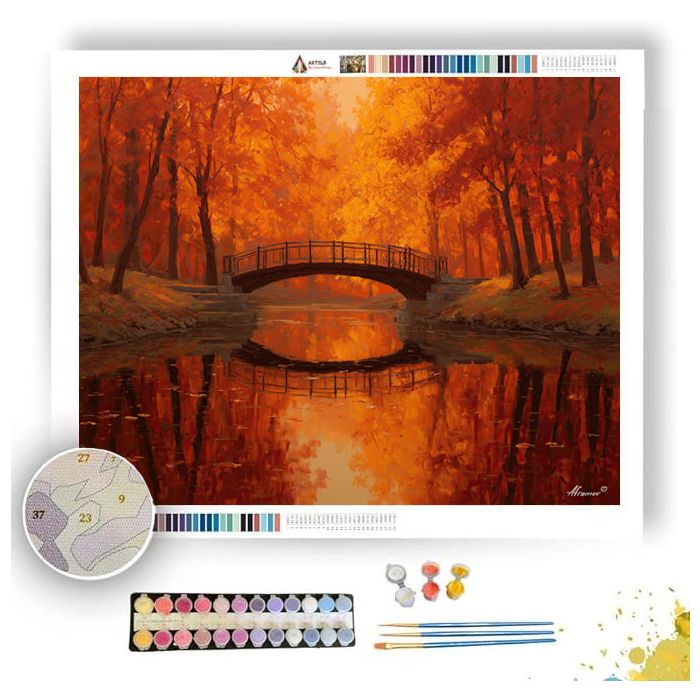 AUTUMN FOOTBRIDGE - Paint by Numbers Full Kit